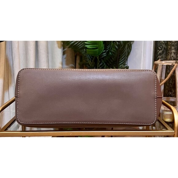 AUTHENTIC TORY BURCH TAUPE MCGRAW SHOULDER BAG - Picture 7 of 13